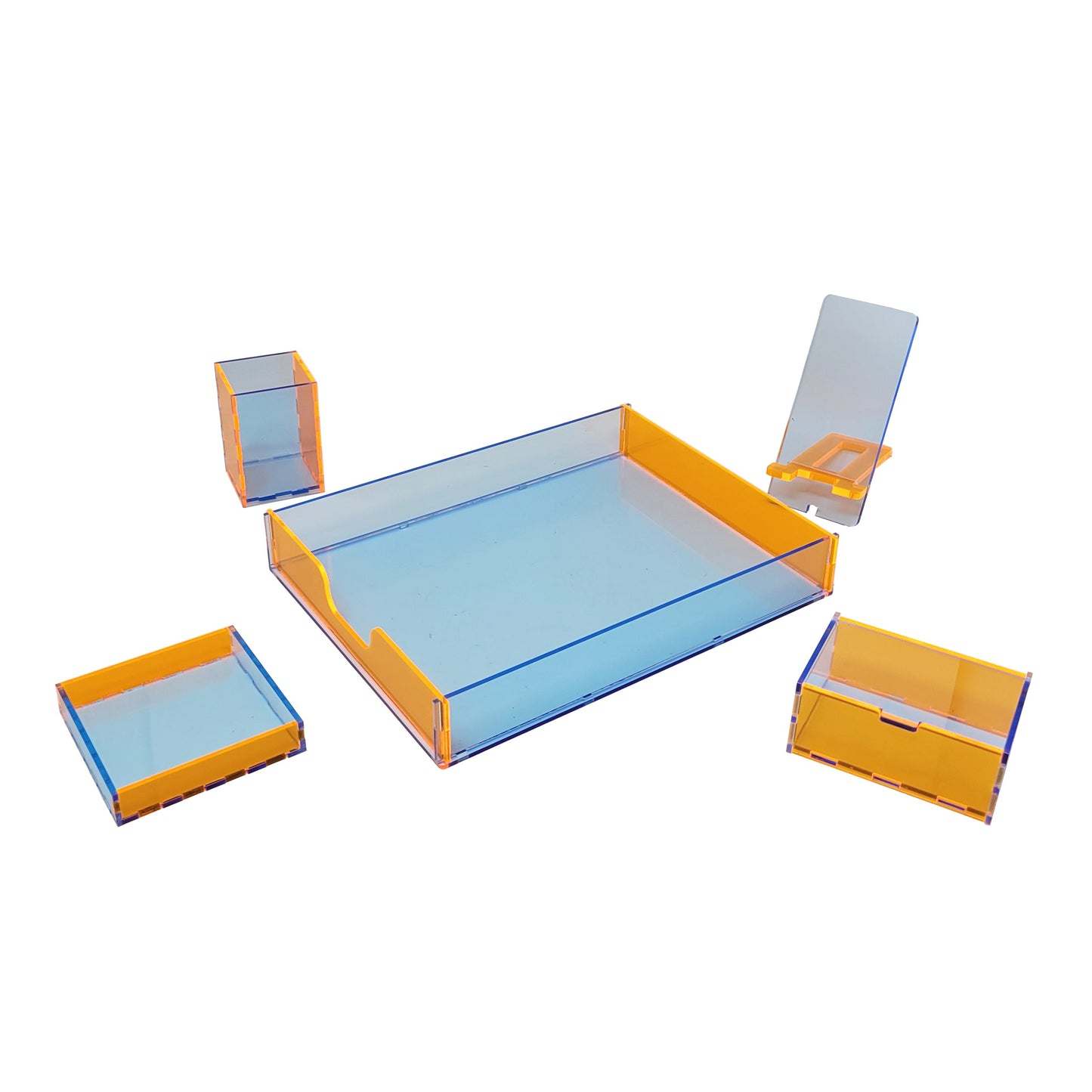 Neon Skyline Desk Essentials Set