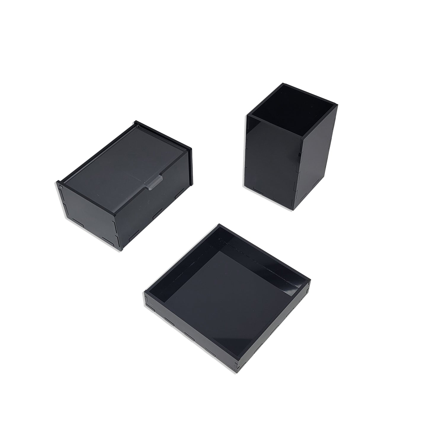 Black Acrylic Desk Setup (set of 3)