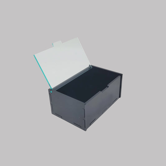 Paperclip Desk Organizer Box Black