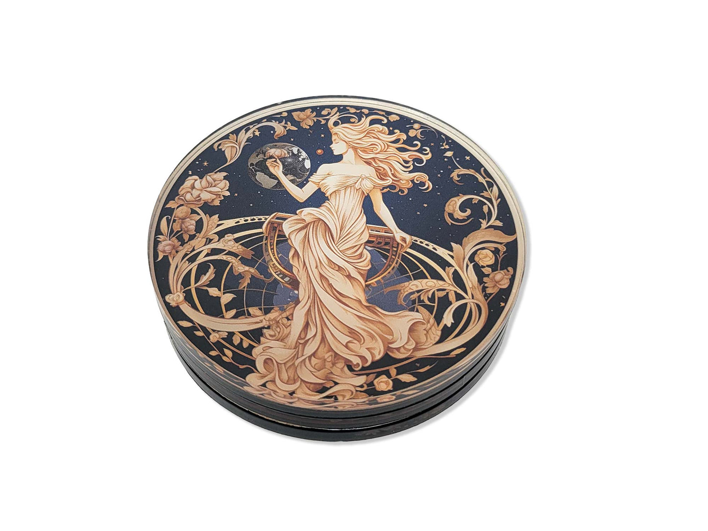 Acrylic Coaster "Celestial Seraphine" Set of 4