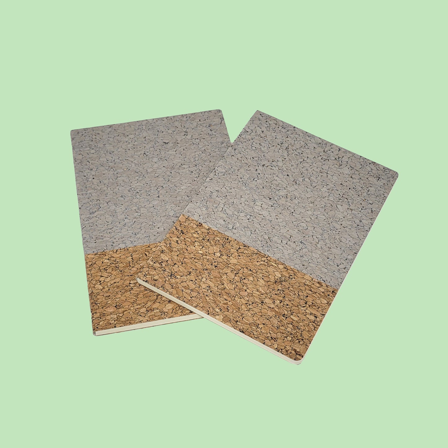 Eco-Friendly Cork Notebook with Gray Accent.