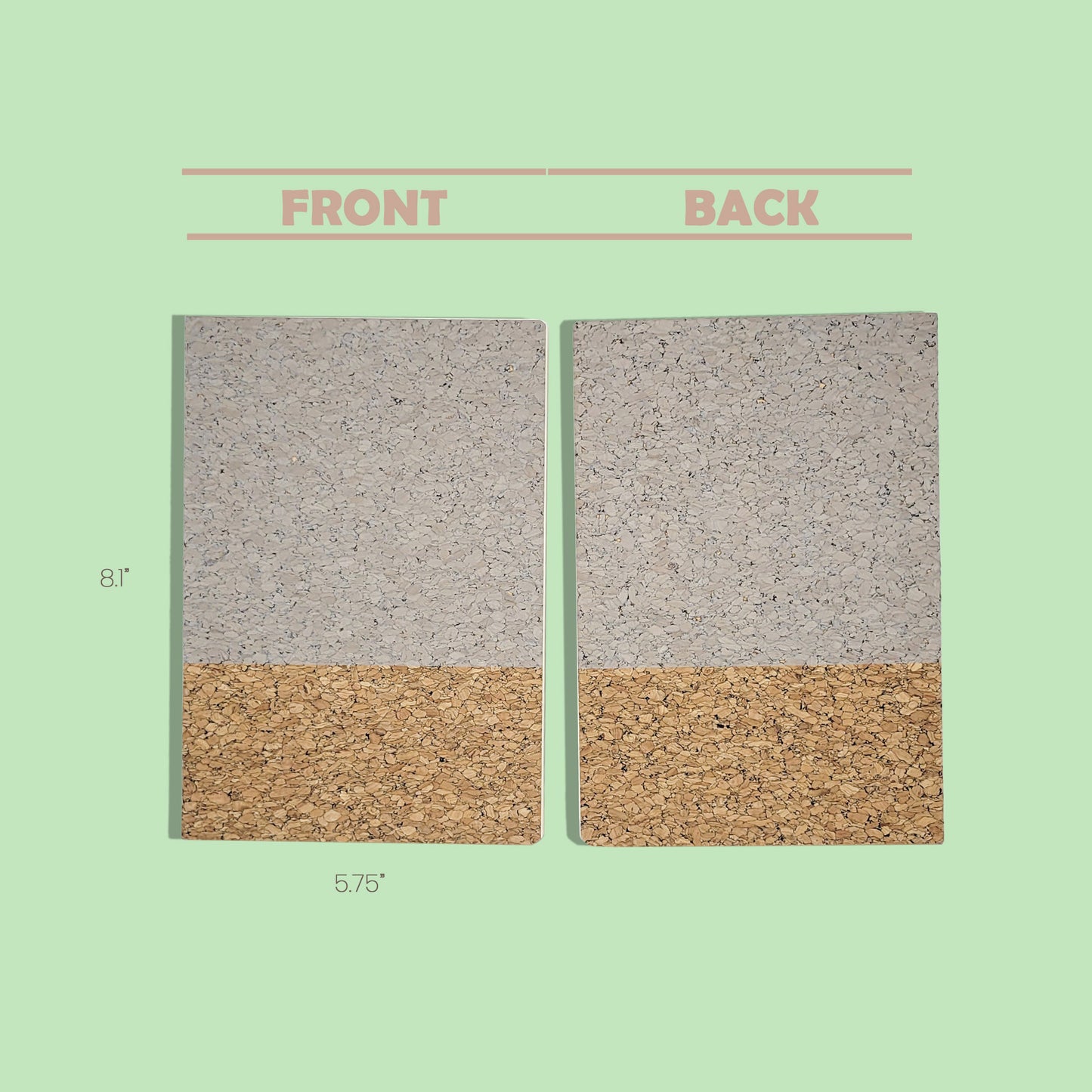 Eco-Friendly Cork Notebook with Gray Accent.