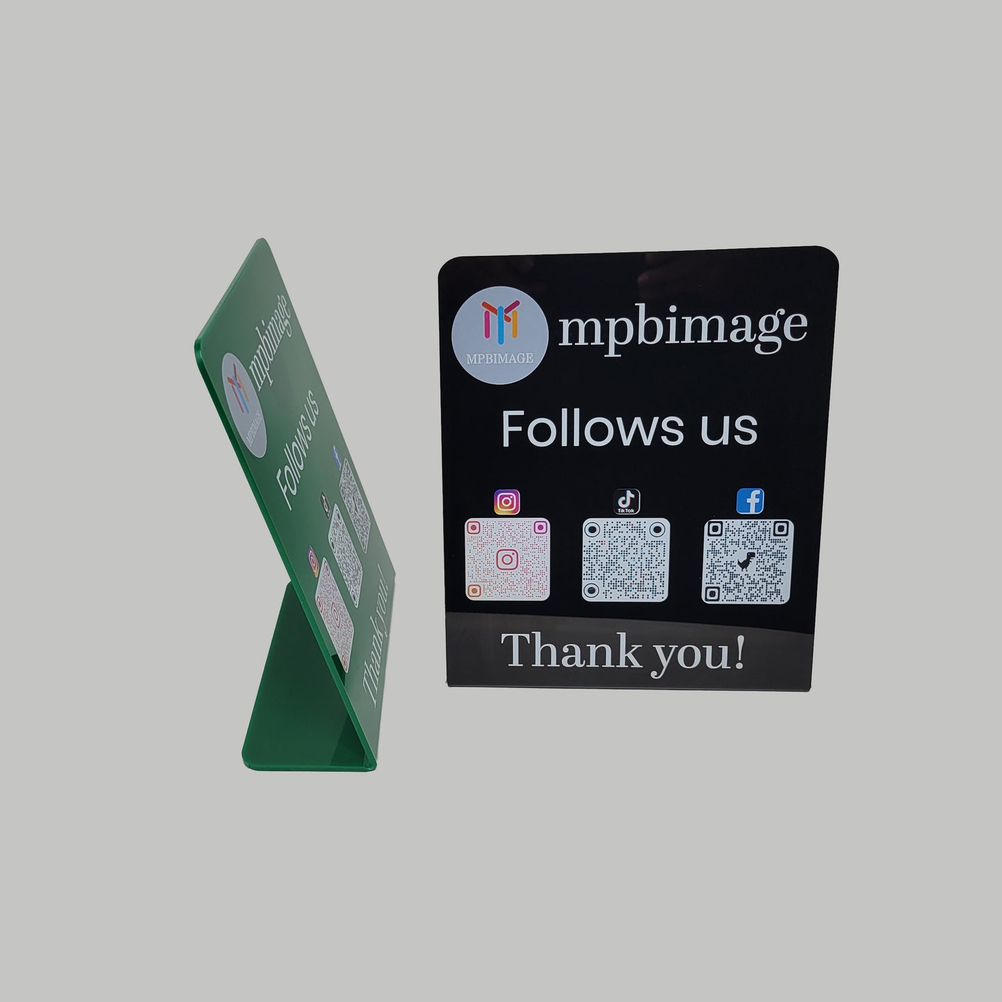 Countertop Sign for Social Media