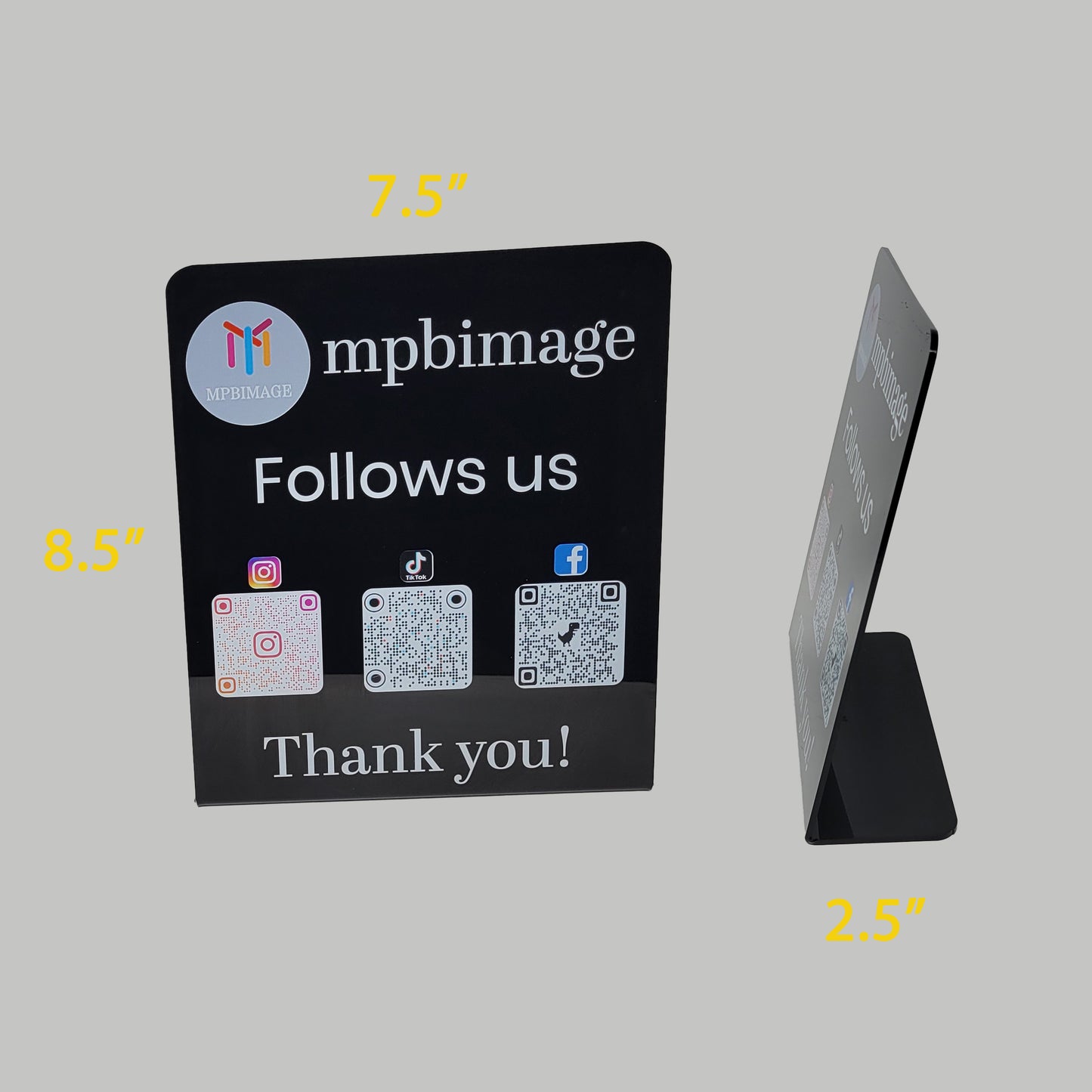 Countertop Sign for Social Media
