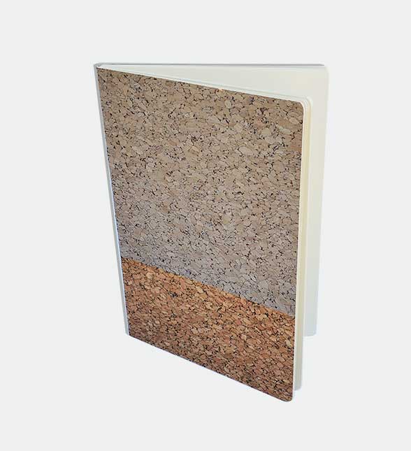 Eco-Friendly Cork Notebook with Gray Accent.