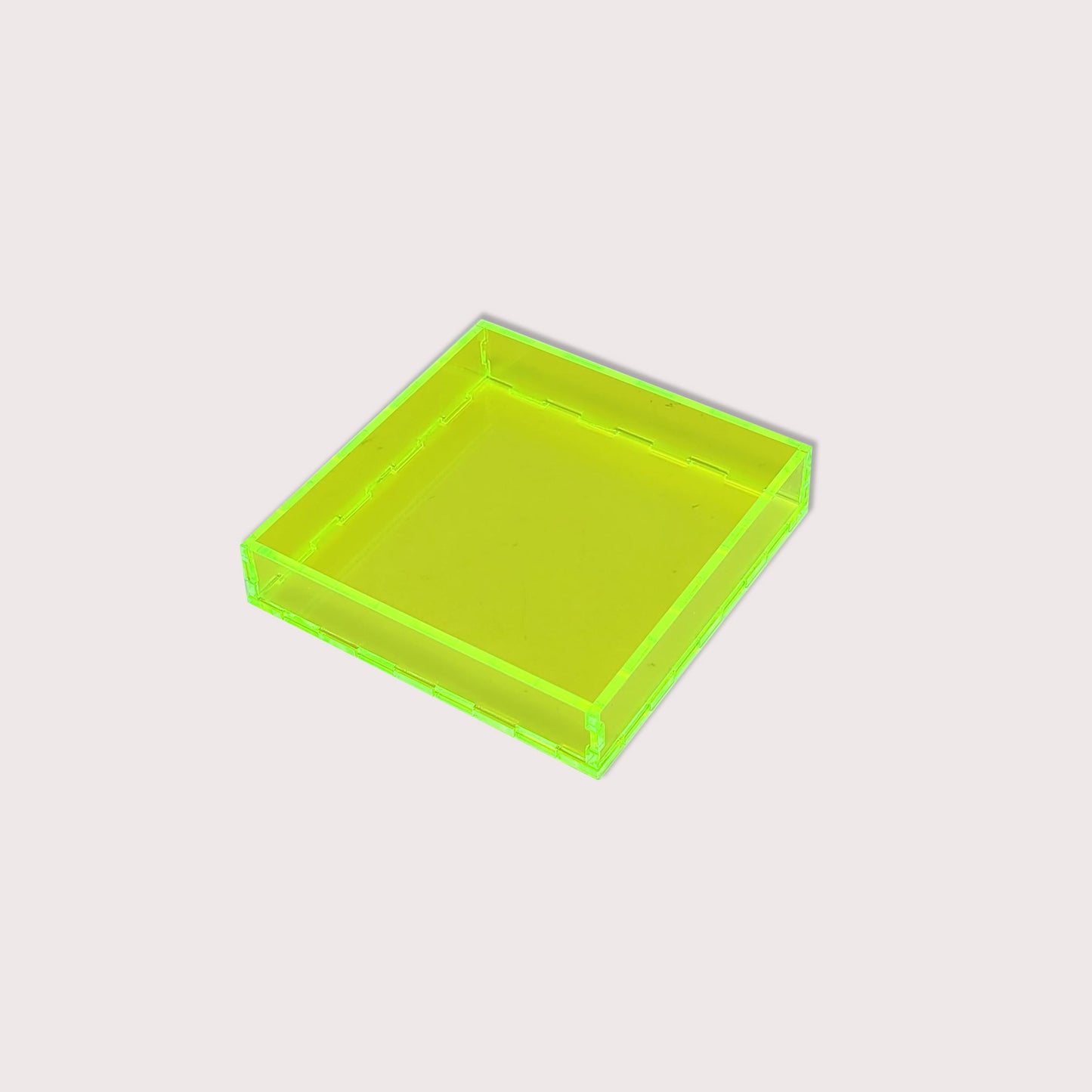 Square Neon GreenAcrylic Tray