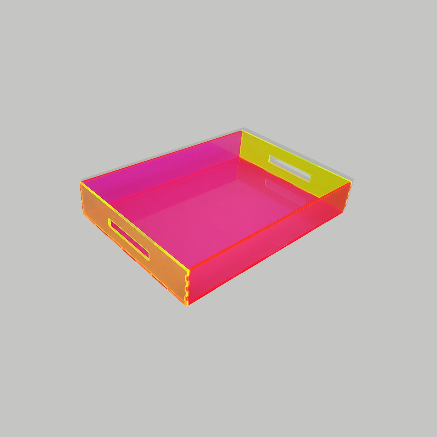 Tray Desk Organizer Neon Pink / Neon Green