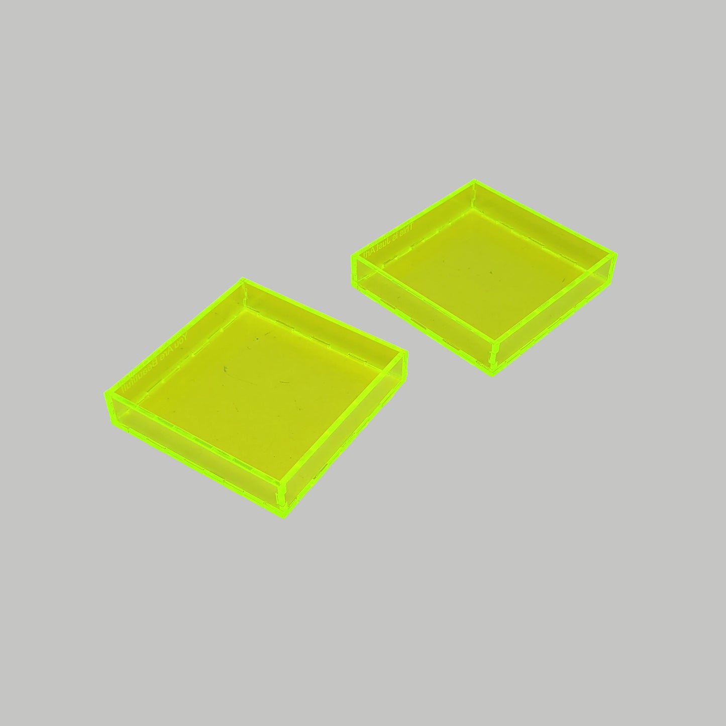 Square Neon GreenAcrylic Tray