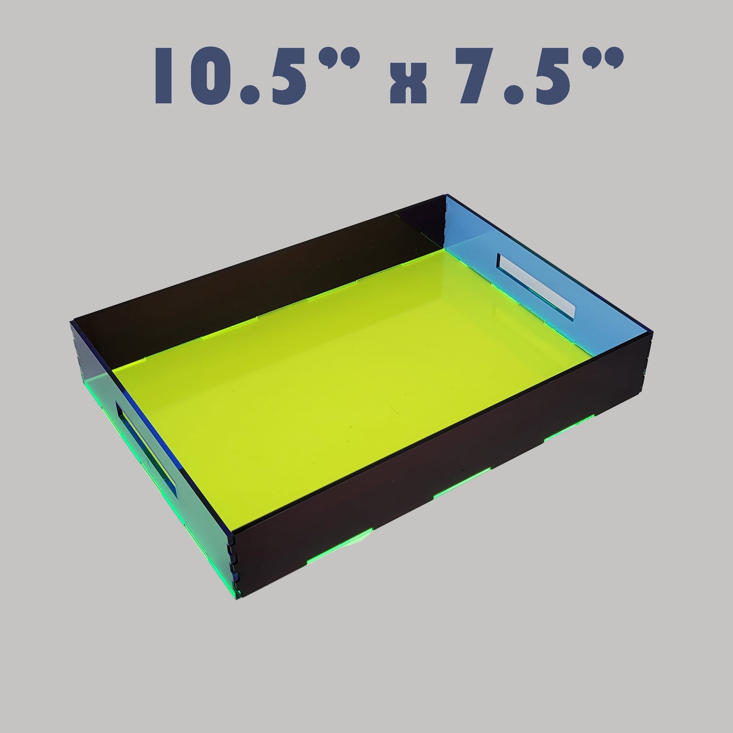 Tray Desk Organizer Neon Blue / Semi-Transparent Red / Neon Yellow