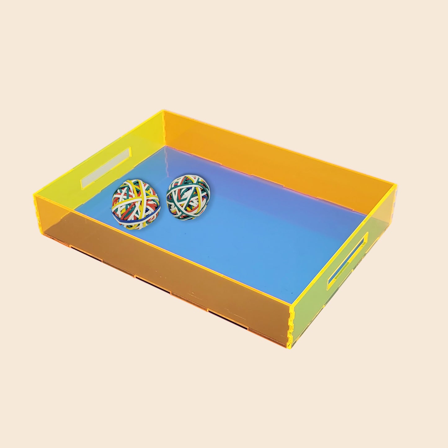 Tray Desk Organizer Neon Orange / Neon Blue / Neon Yellow
