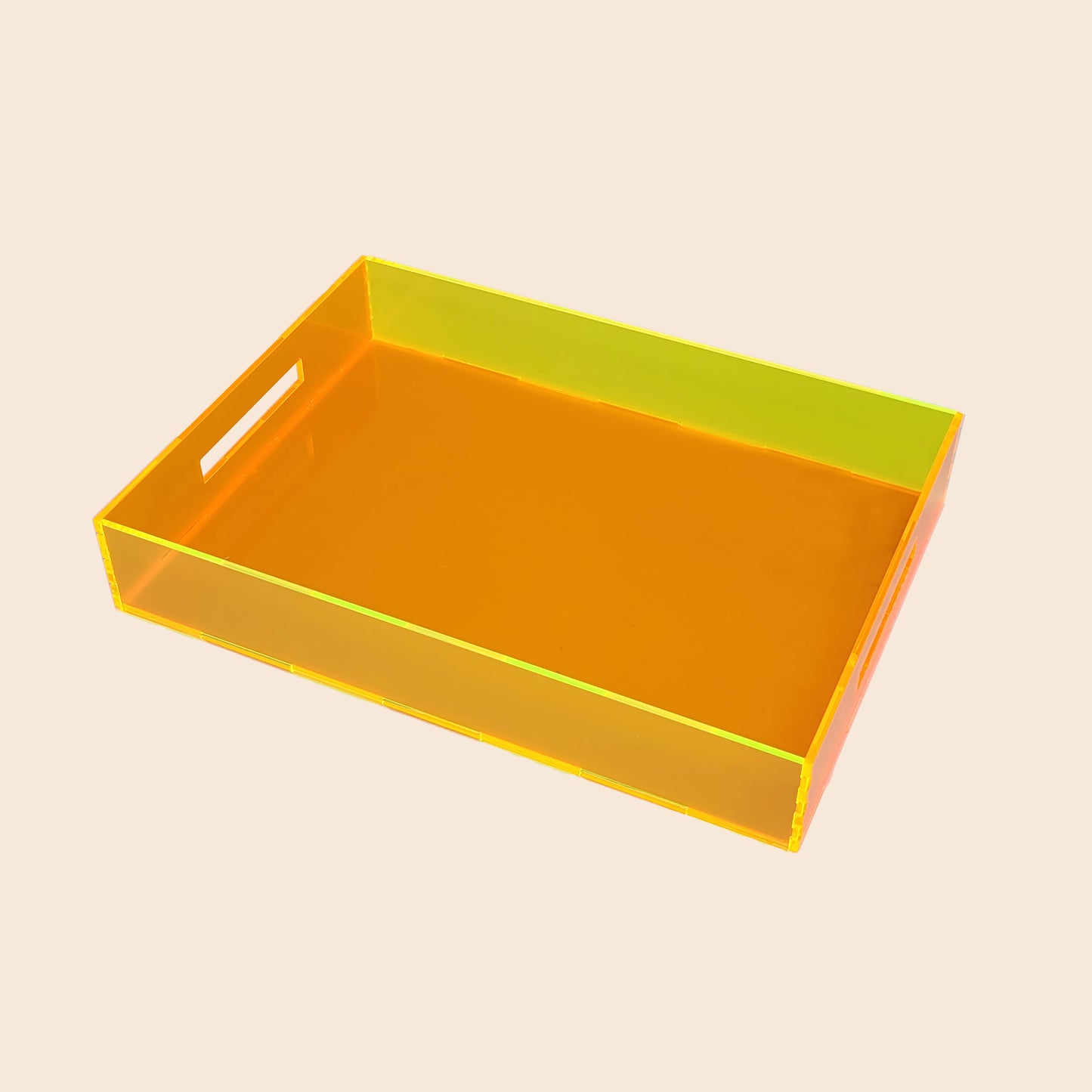 Tray Desk Organizer Neon Orange / Neon Yellow