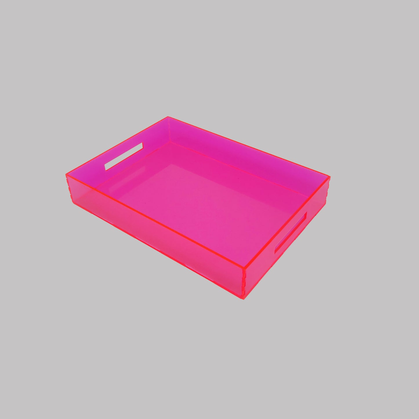 Tray Desk Organizer Neon Pink