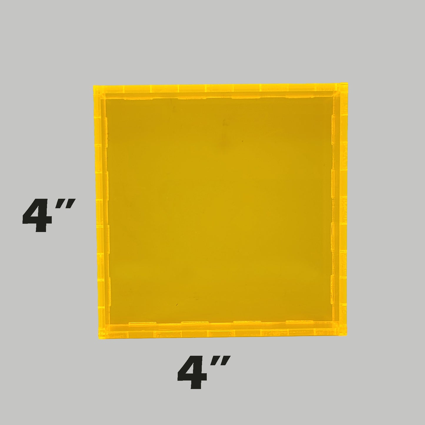 Square Neon Yellow Acrylic Tray