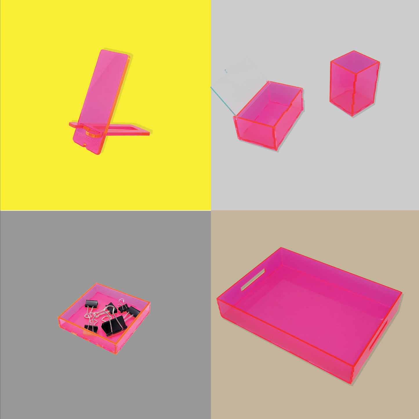 Pink Desk Setup Box