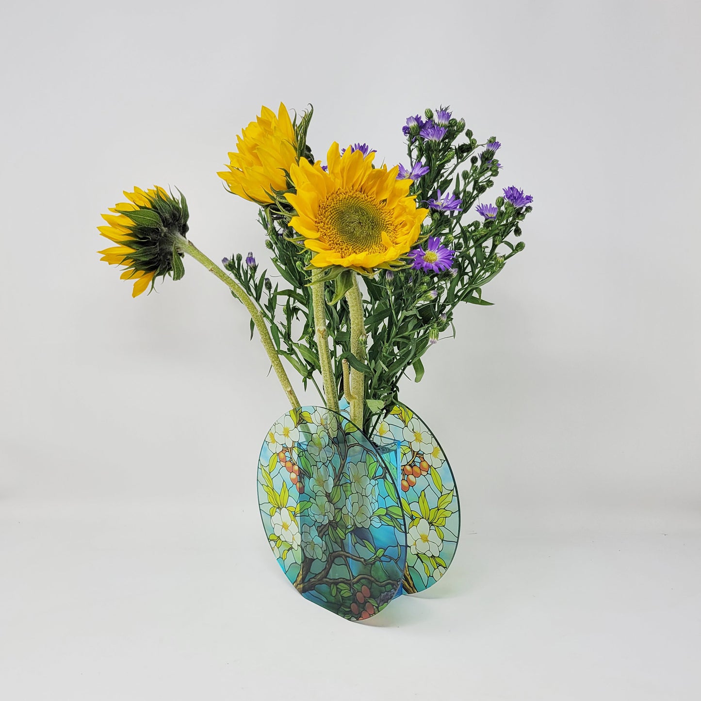 Blue Blossom Acrylic Ensemble Vase