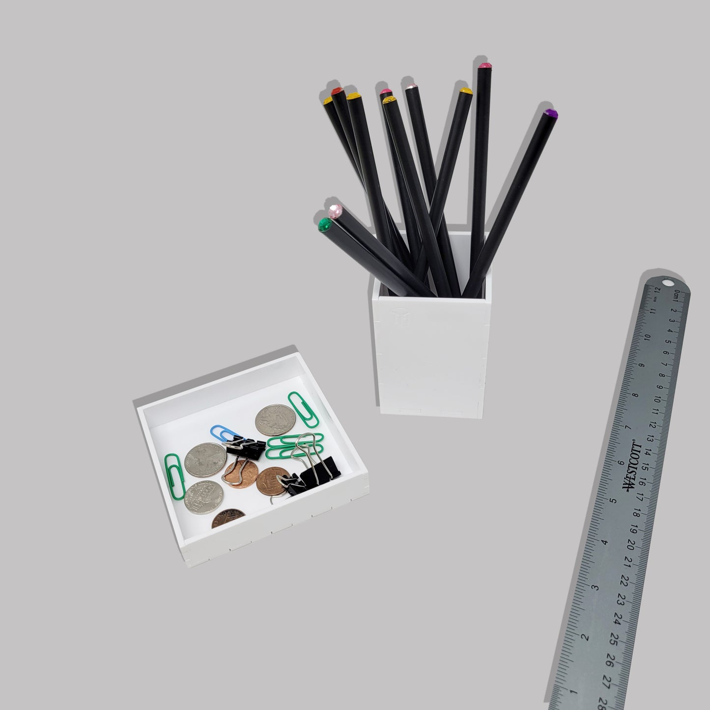White Square Acrylic Tray