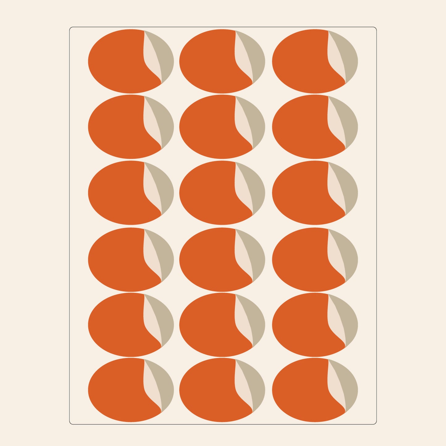 Oval sheet Labels