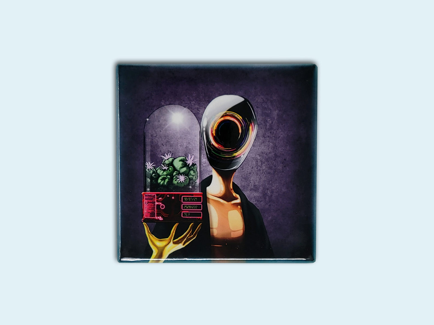 Set of 4 Ceramic Coaster with Cyber Technician's NFT's Artwork