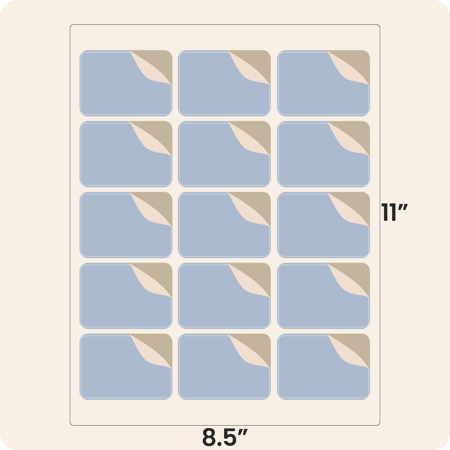 Rectangle sheet labels