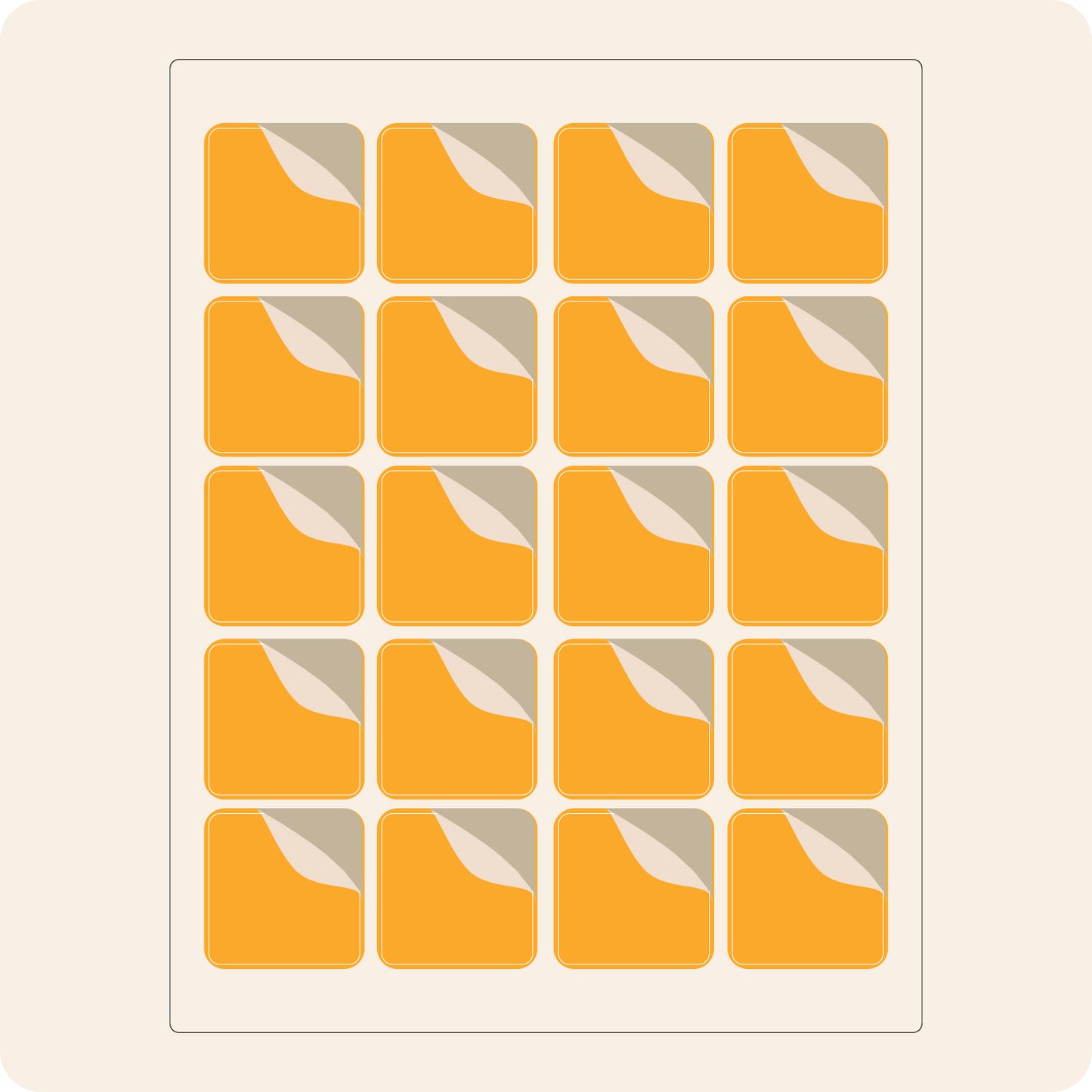 Square sheet Label