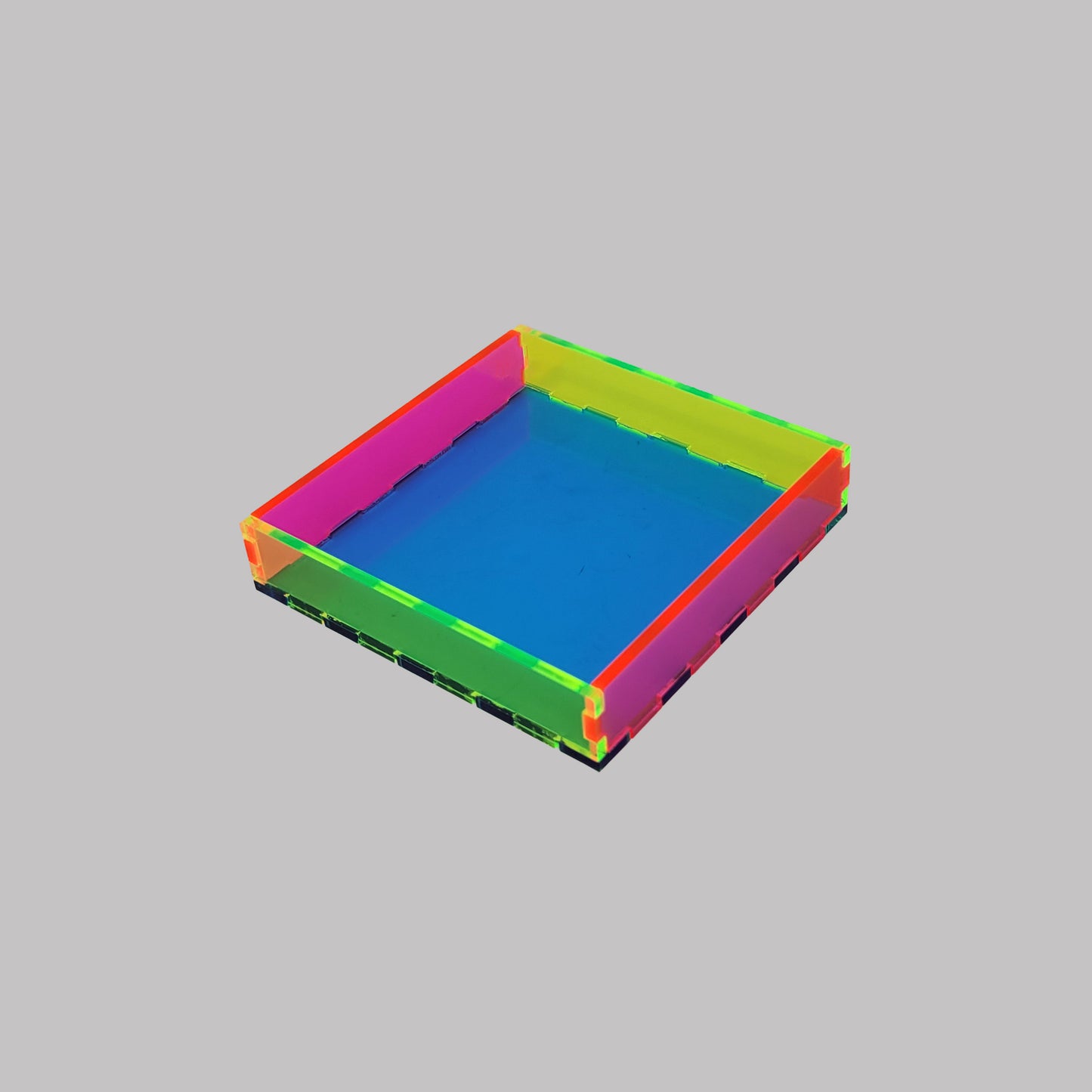 Square Neon Pink  / Neon Green / Blue Acrylic Tray