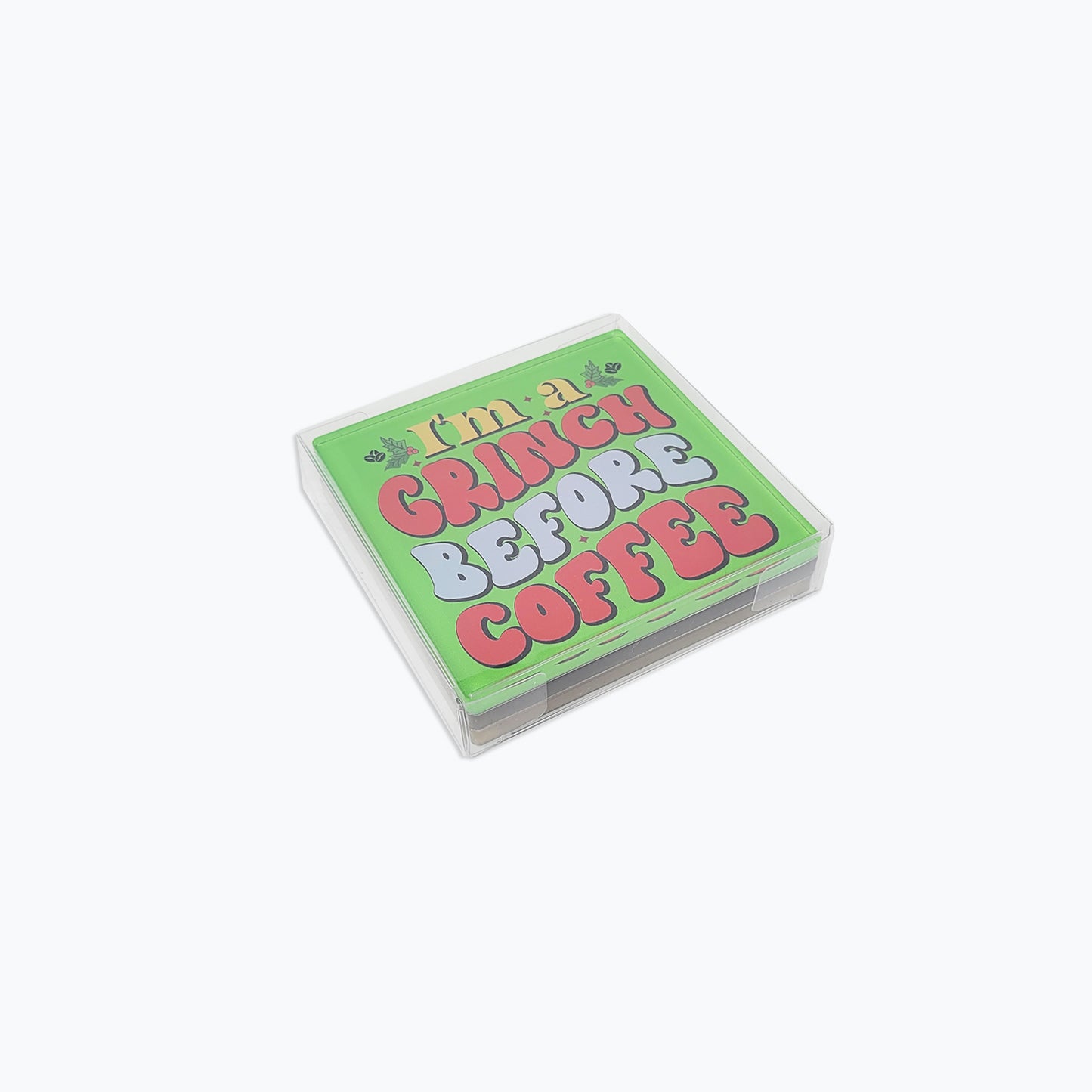 Christmas Coffee Acrylic Coaster Set of 3