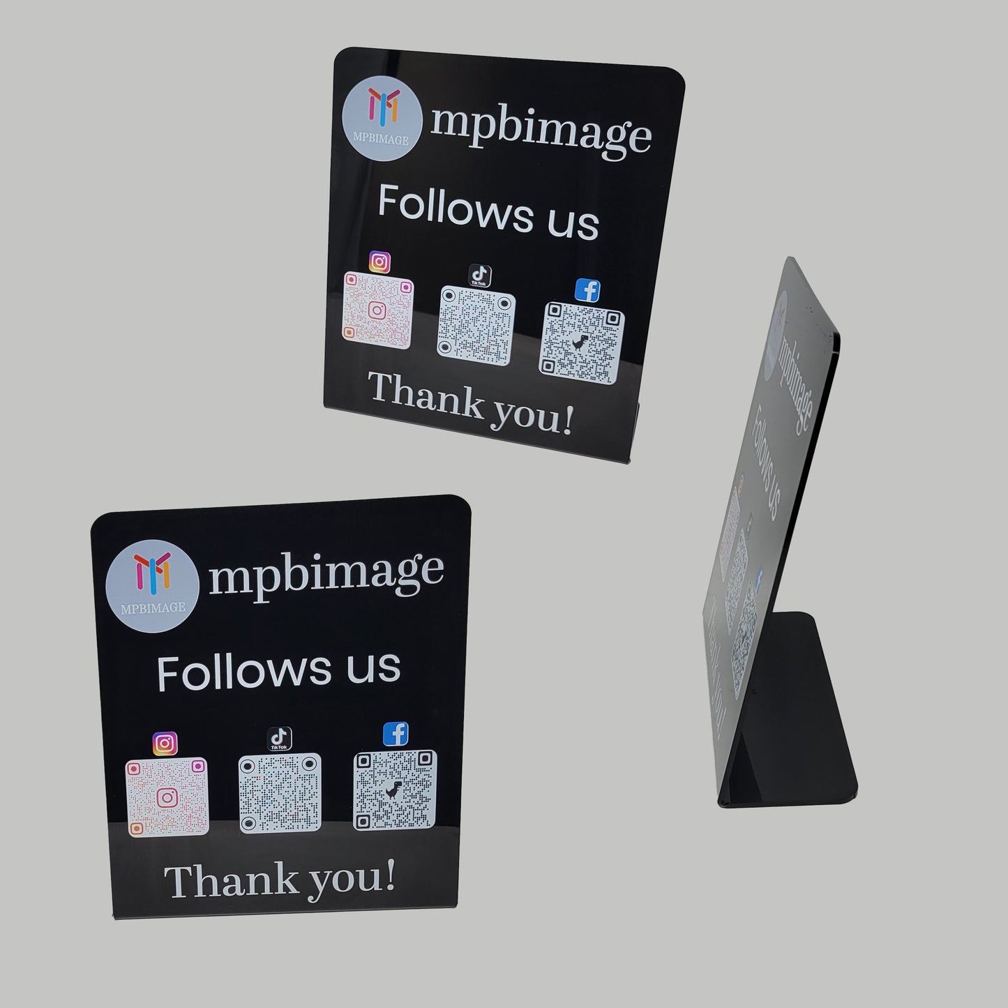 Countertop Sign for Social Media