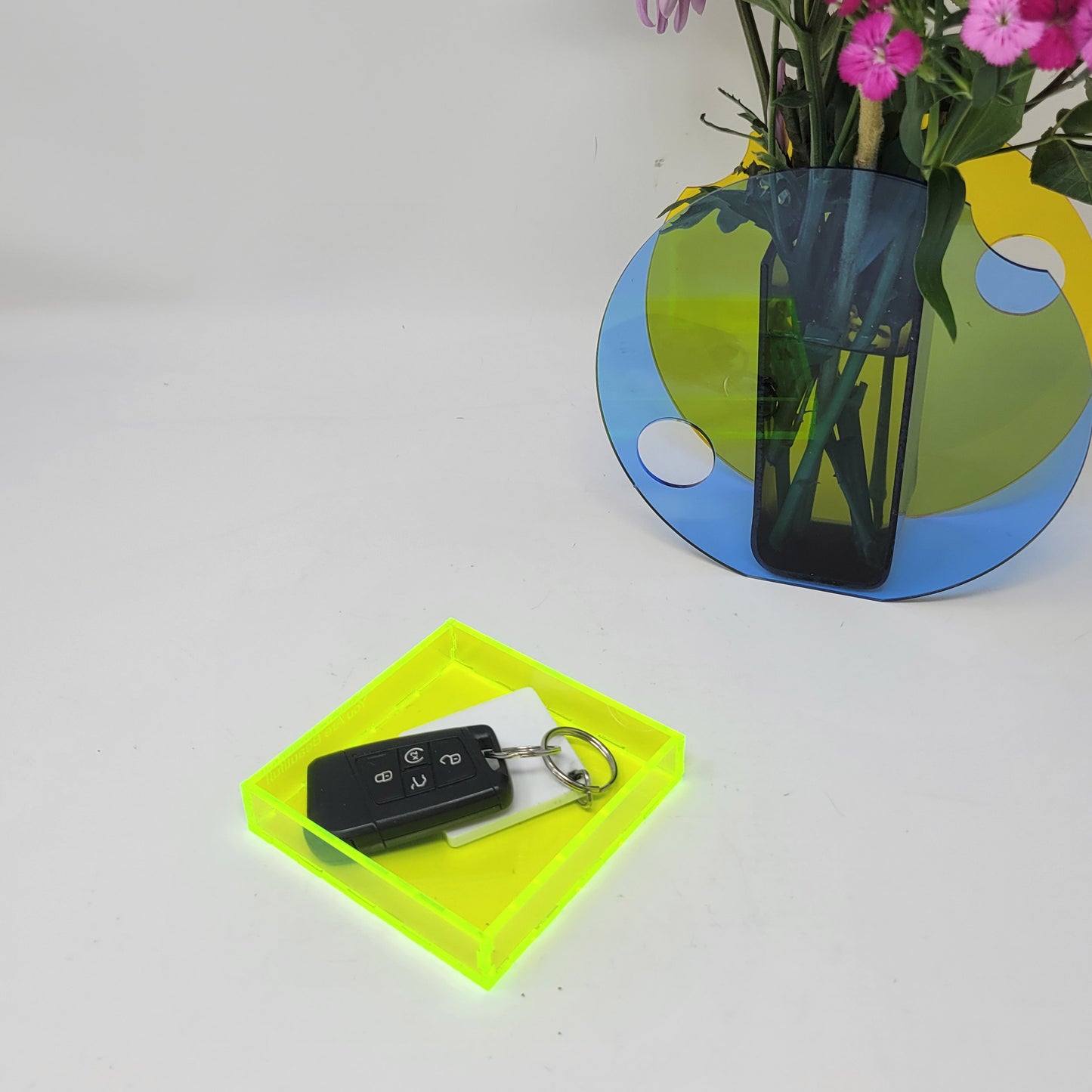 Square Neon GreenAcrylic Tray