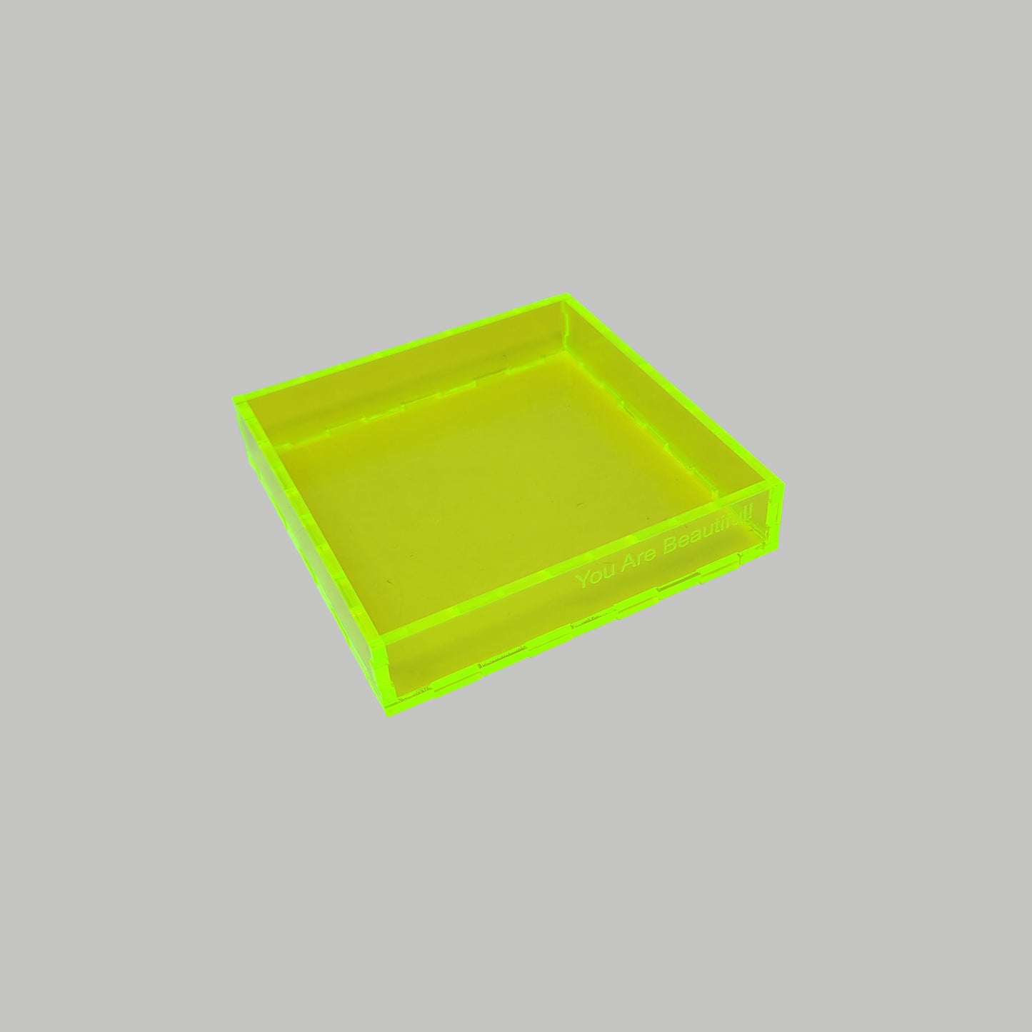 Square Neon GreenAcrylic Tray