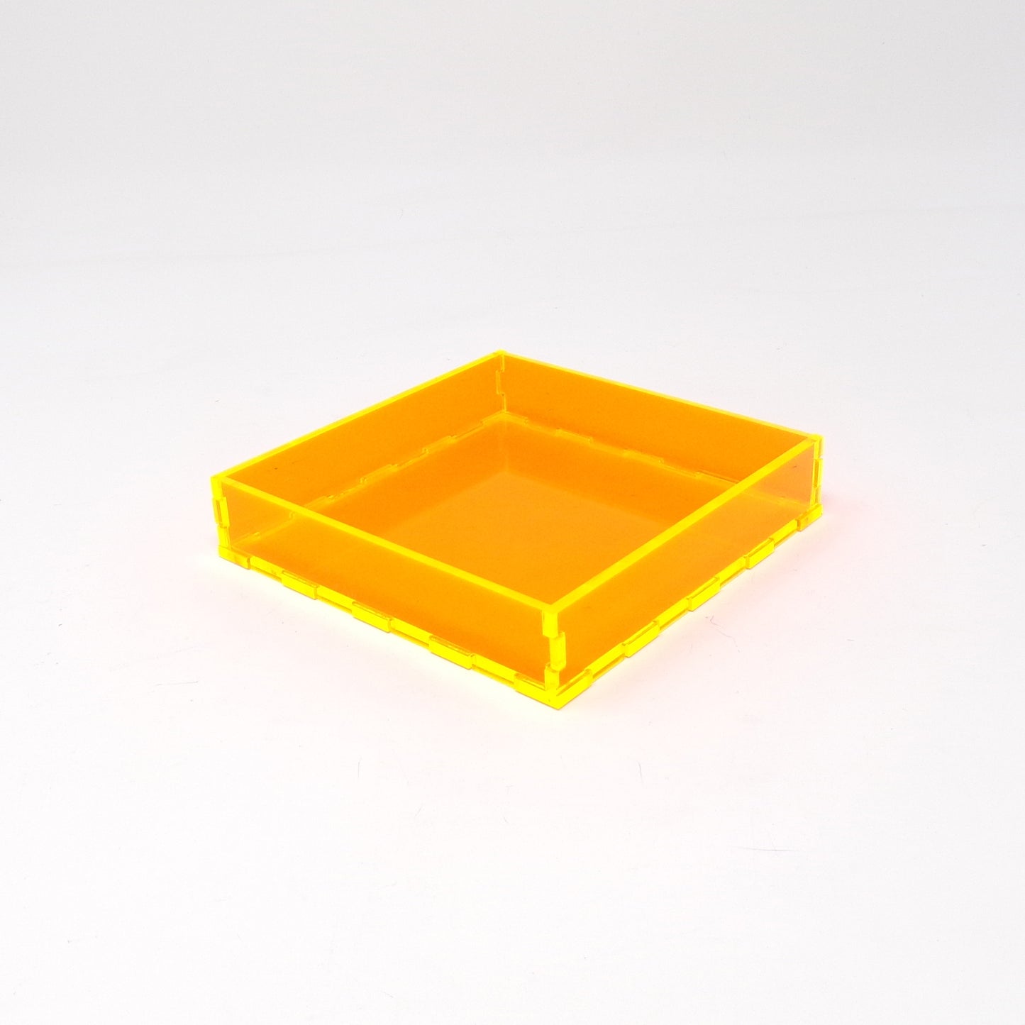 Square Neon Orange Acrylic Tray