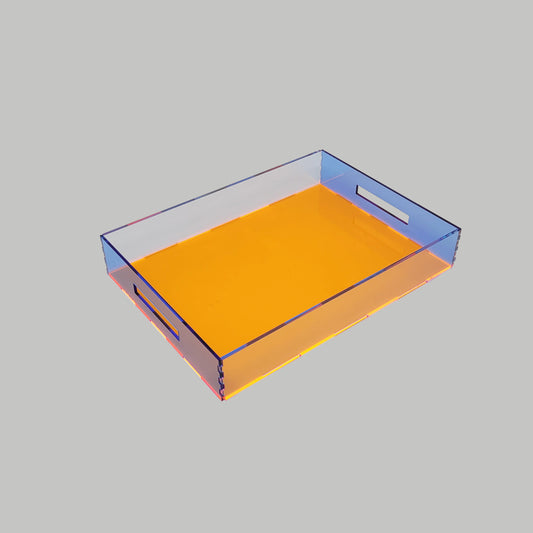 Tray Desk Organizer Neon Blue / Neon Orange