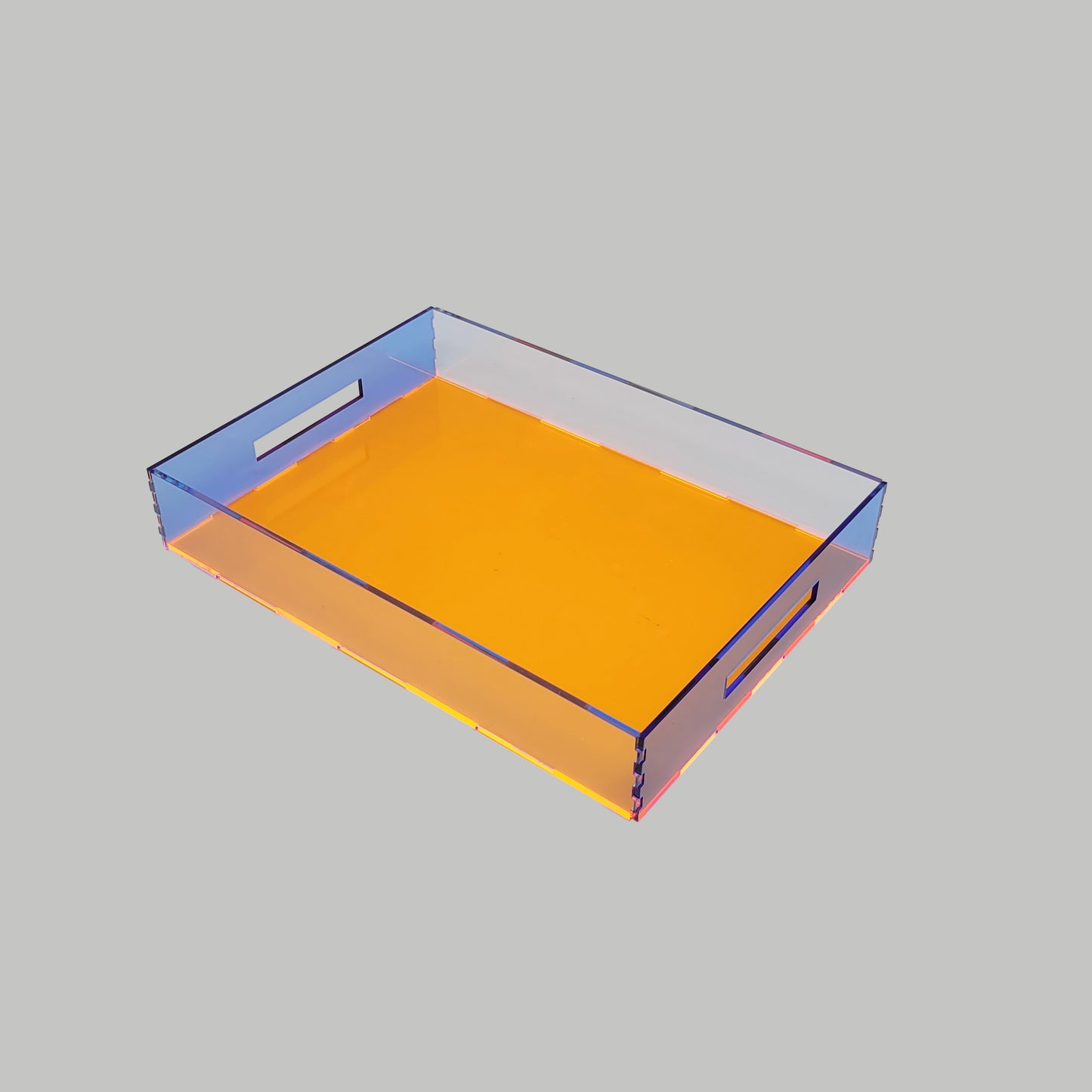 Tray Desk Organizer Neon Blue / Neon Orange