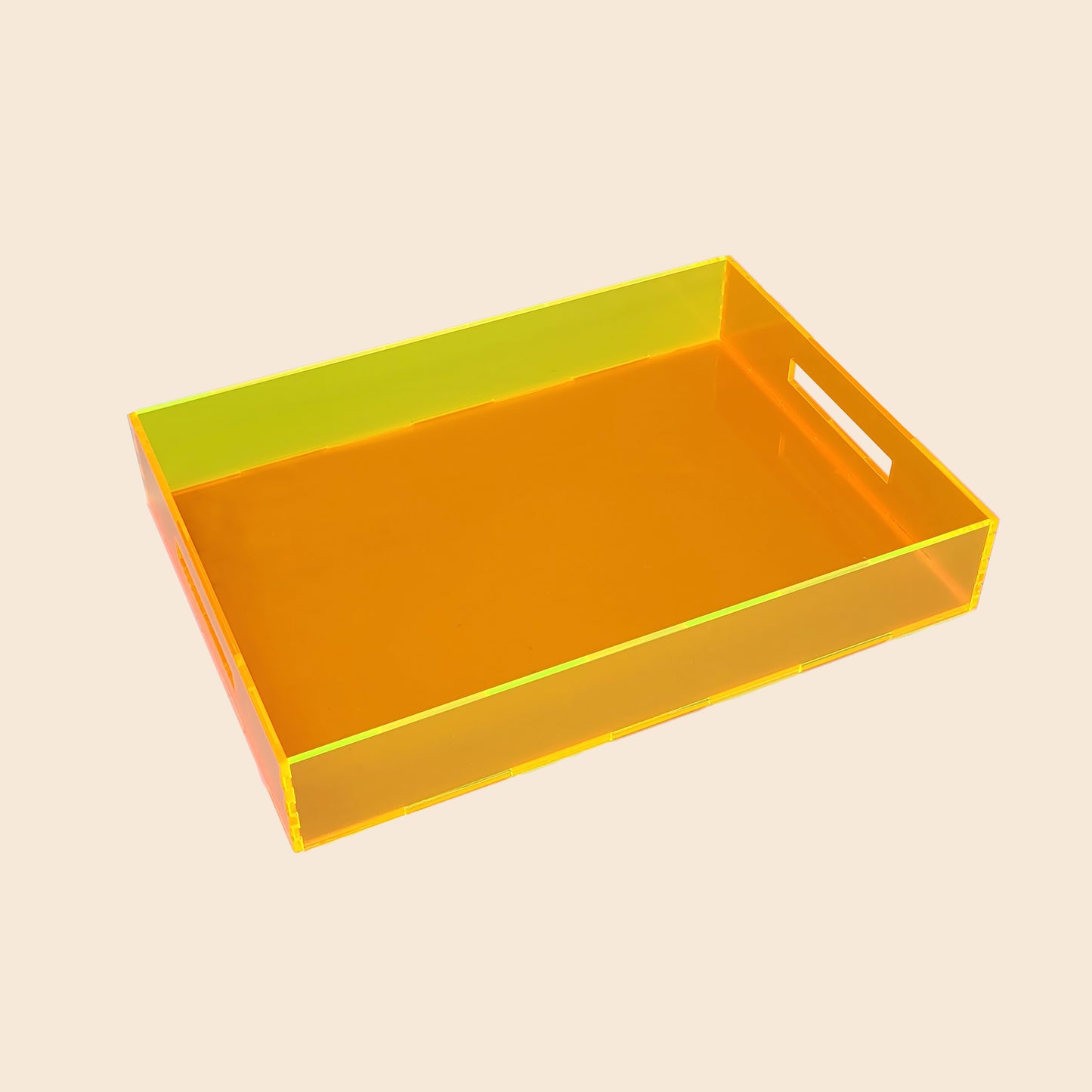 Tray Desk Organizer Neon Orange / Neon Yellow
