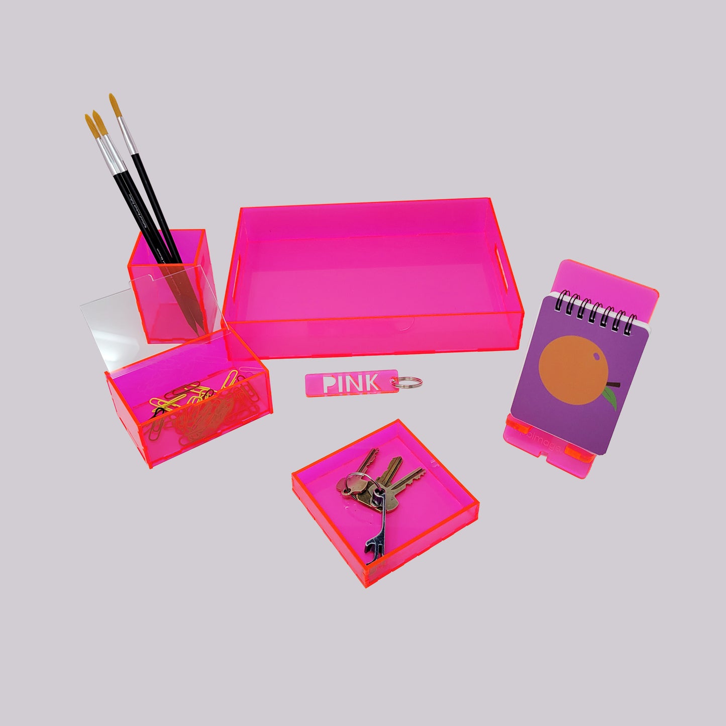 Pink Desk Setup Box