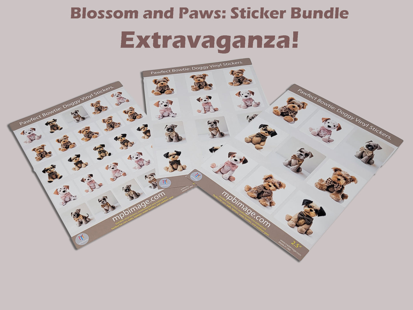 Blossom and Paws: 46 Stickers Bundle Extravaganza!