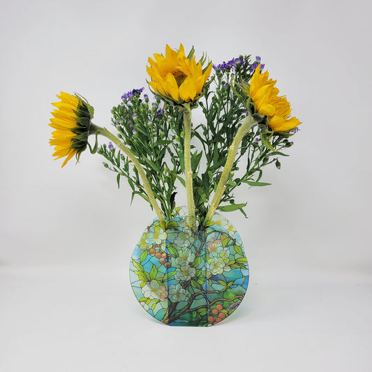 Blue Blossom Acrylic Ensemble Vase