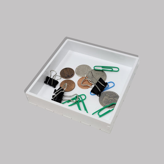 White Square  Acrylic Tray