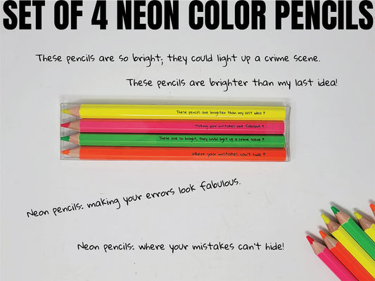 Neon Pencil Set of 4