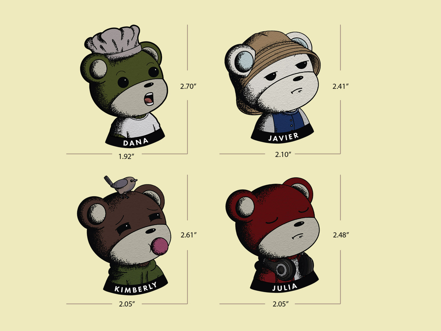 Custom More Bears Stickers